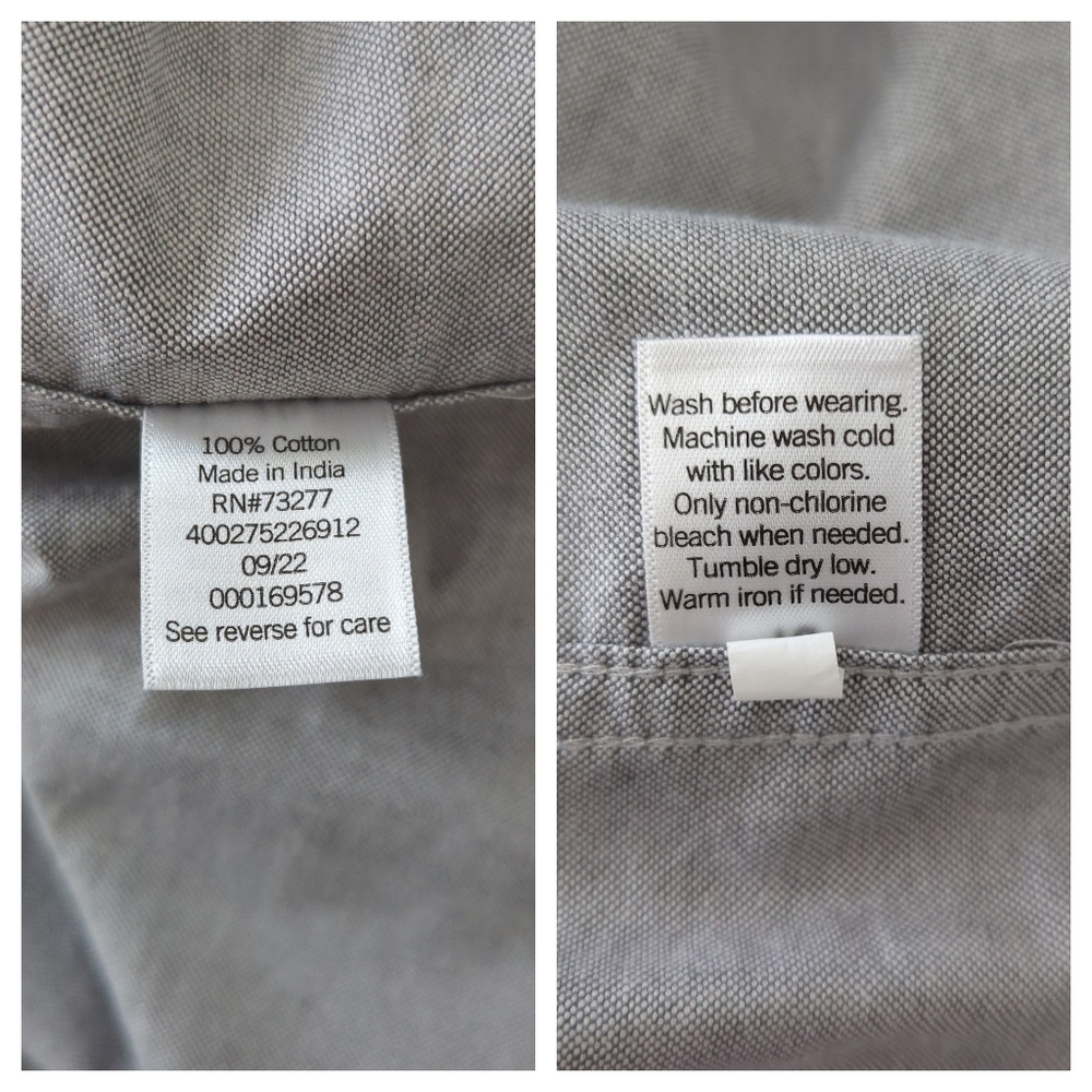 Perfect Length Untucked Button Down Shirt Gray Sonoma Goods For Life size Medium - Picture 8 of 12